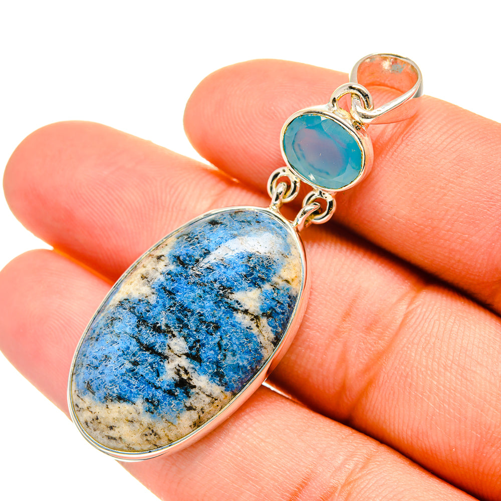 K2 Blue Azurite Pendants handcrafted by Anasilvercos - PD6544