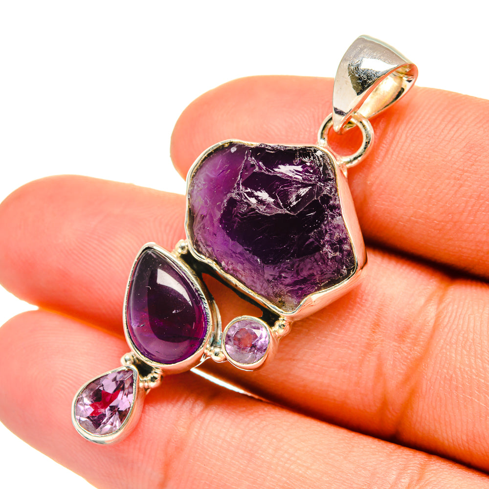 Amethyst Pendants handcrafted by Anasilvercos - PD6572