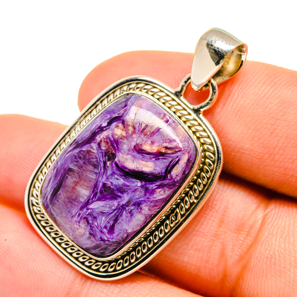 Charoite Pendants handcrafted by Anasilvercos - PD6573