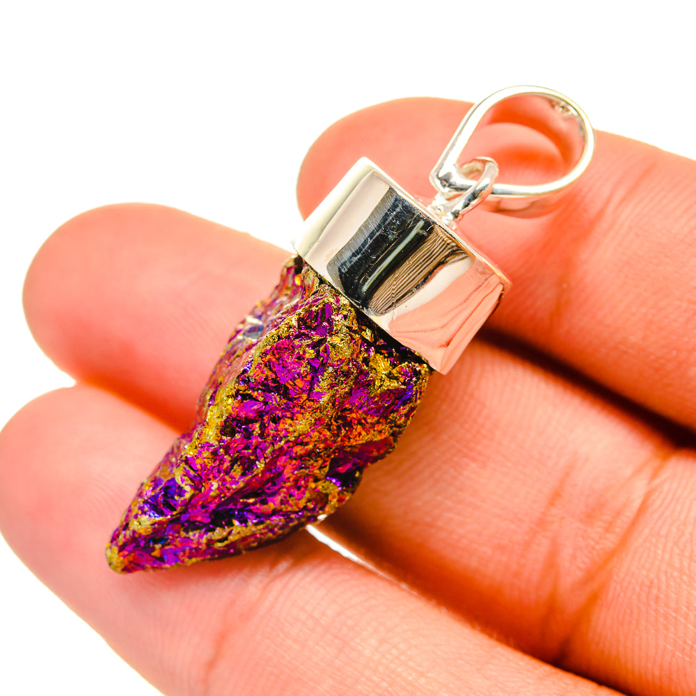 Titanium Druzy Pendants handcrafted by Anasilvercos - PD6594