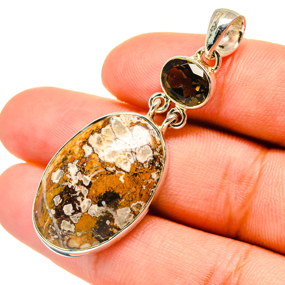 Peanut Wood Jasper Pendants handcrafted by Anasilvercos - PD6621