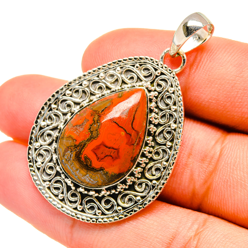 Red Jasper Pendants handcrafted by Anasilvercos - PD6624
