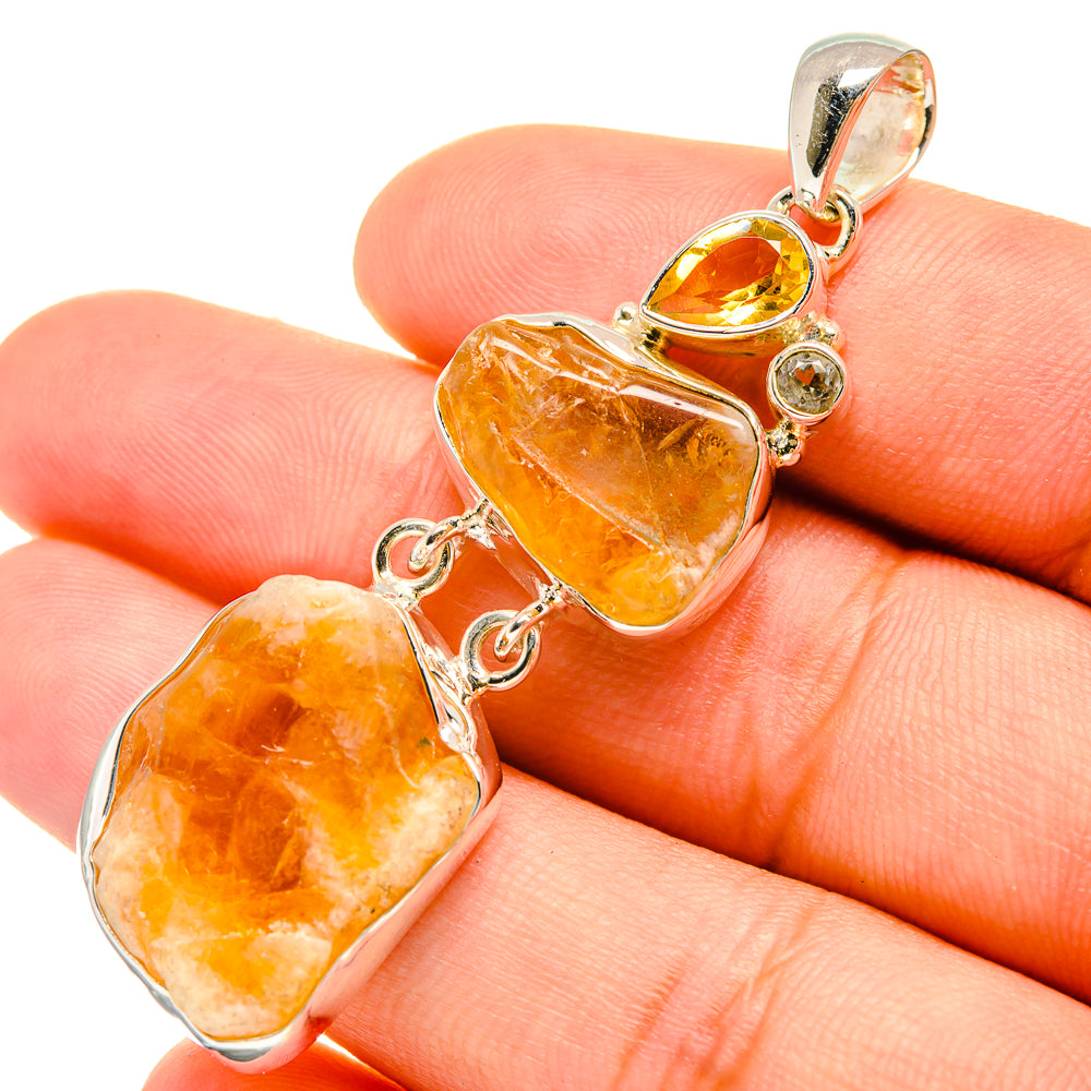 Citrine Pendants handcrafted by Anasilvercos - PD6626