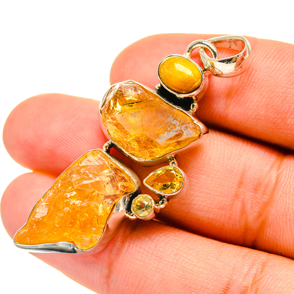Citrine Pendants handcrafted by Anasilvercos - PD6633