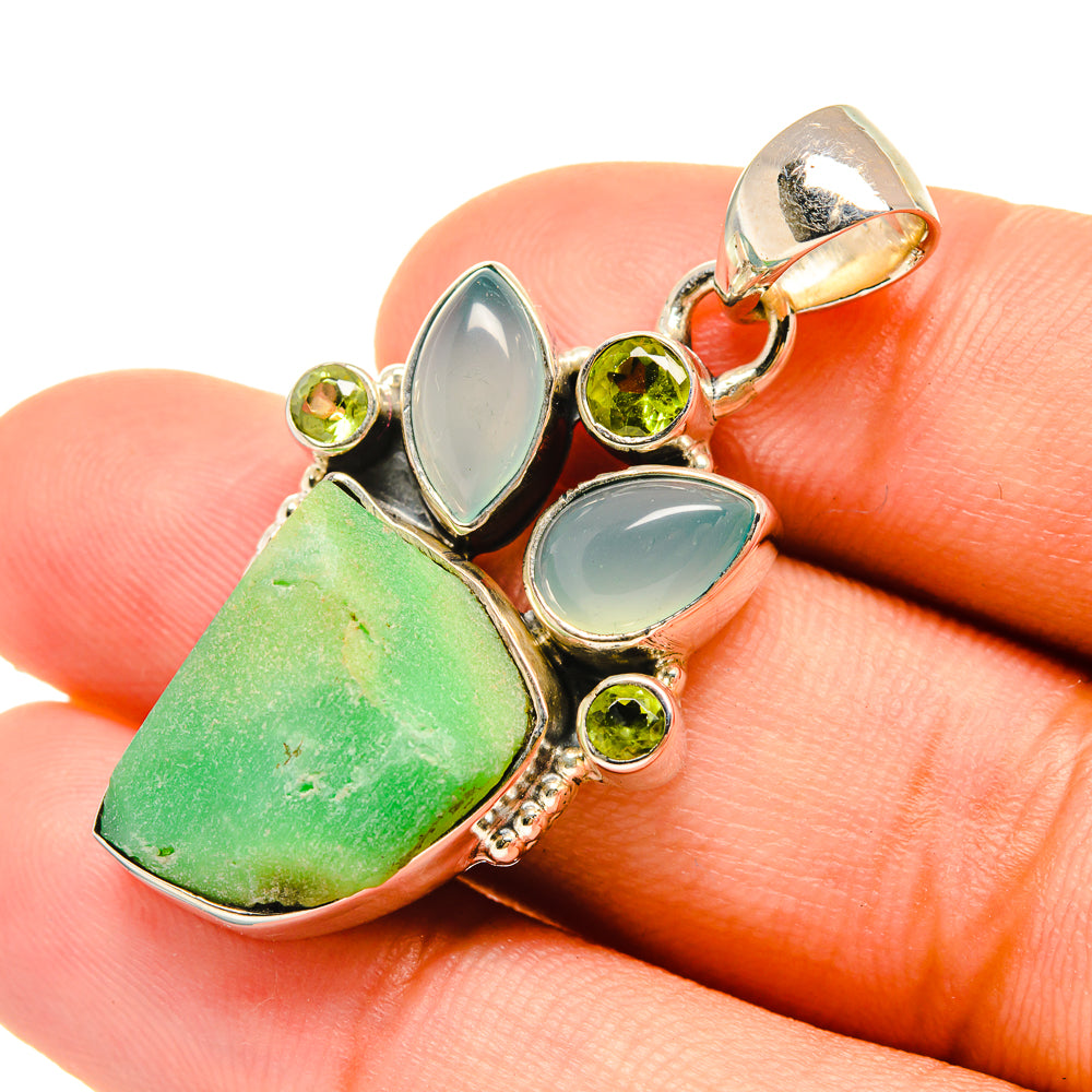 Chrysoprase Pendants handcrafted by Anasilvercos - PD6645