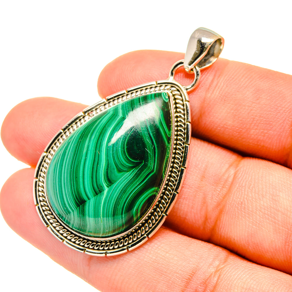Malachite Pendants handcrafted by Anasilvercos - PD6658