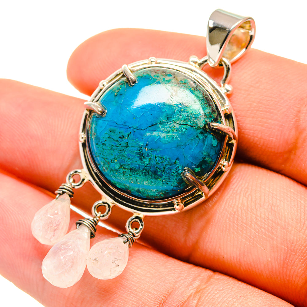 Chrysocolla Pendants handcrafted by Anasilvercos - PD6660