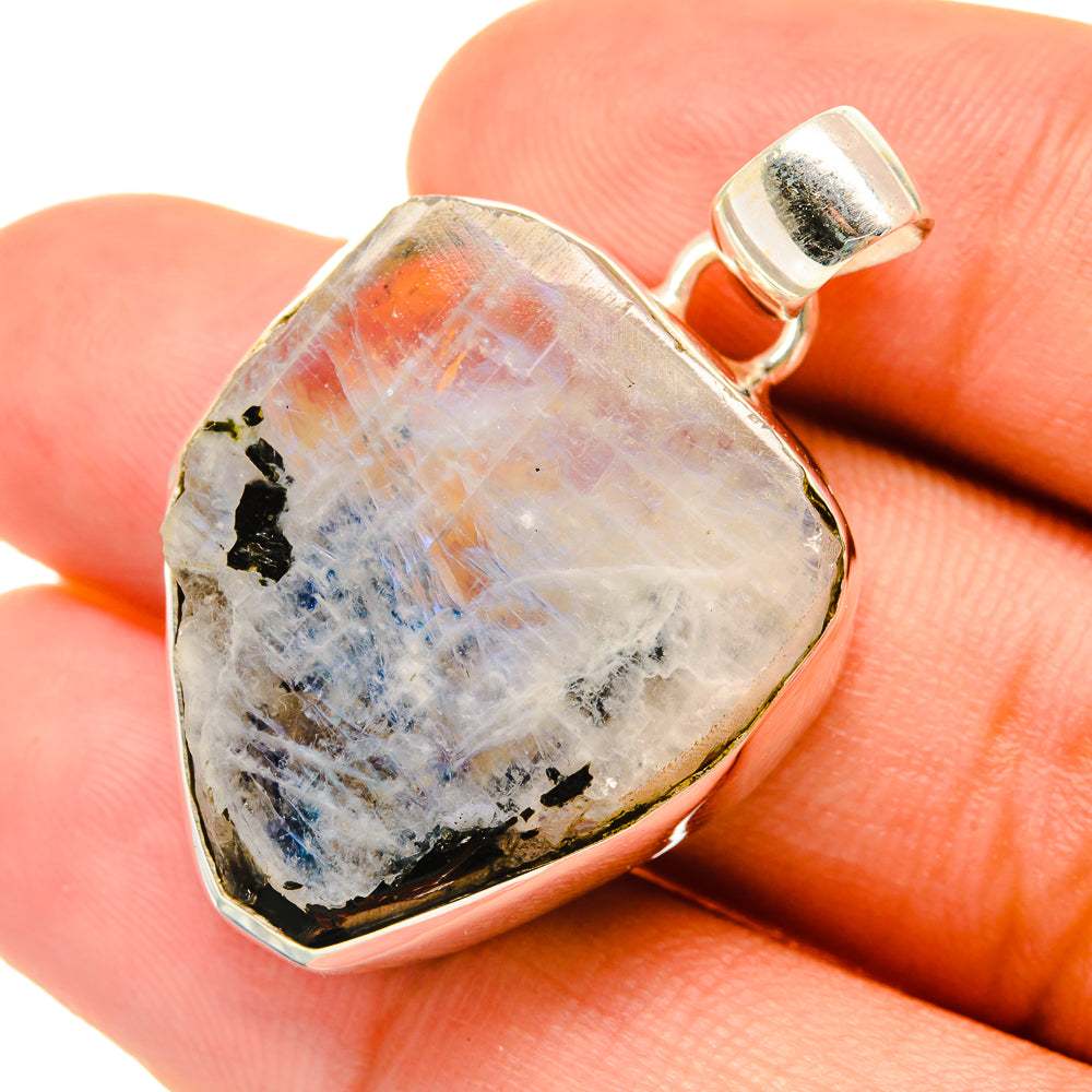 Rainbow Moonstone Pendants handcrafted by Anasilvercos - PD6665