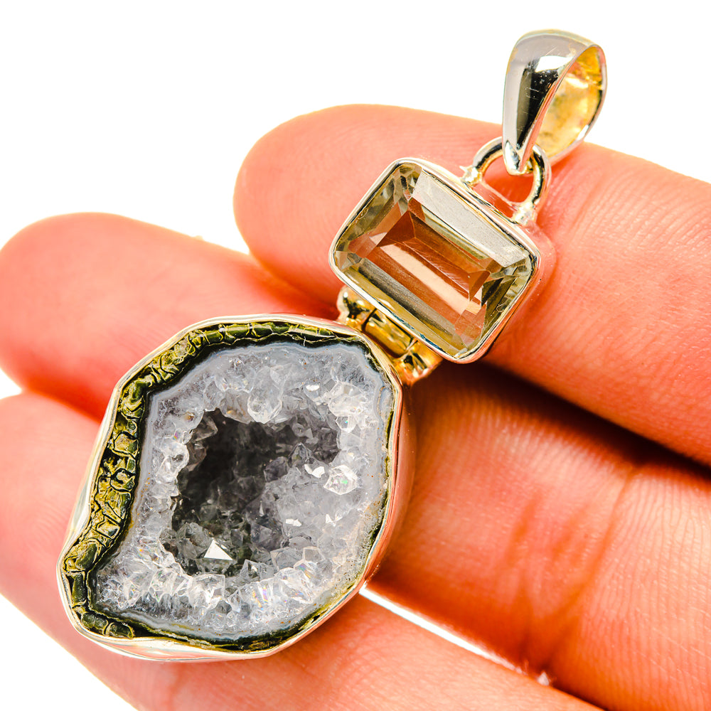 Coconut Geode Druzy Pendants handcrafted by Anasilvercos - PD6671