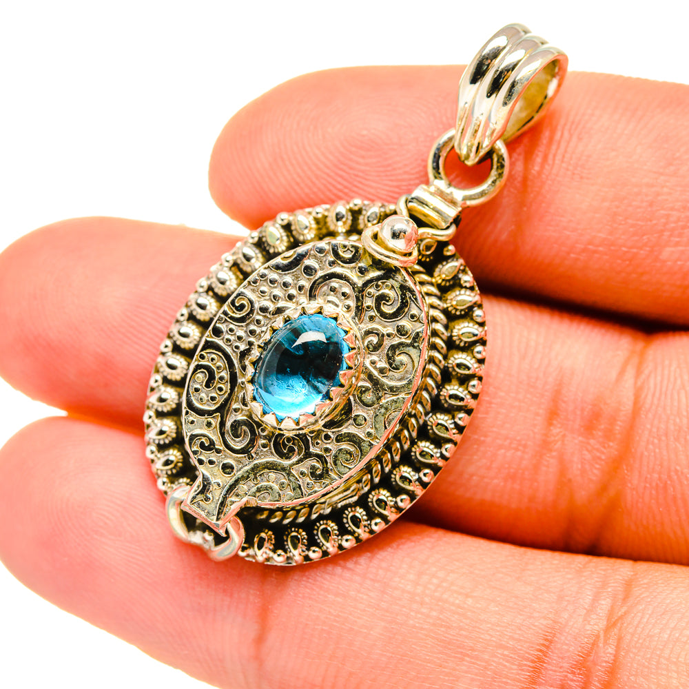 Blue Tourmaline Pendants handcrafted by Anasilvercos - PD6683