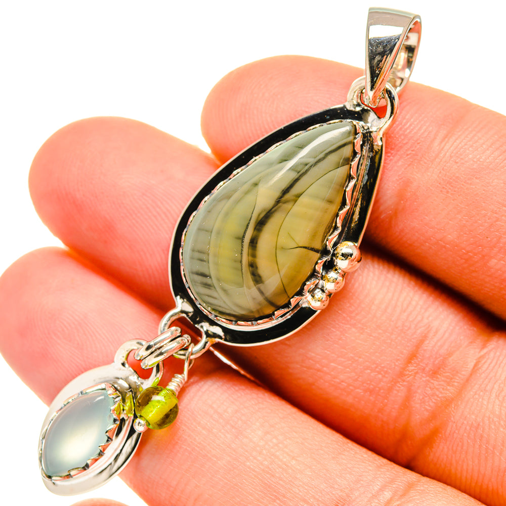 Willow Creek Jasper Pendants handcrafted by Anasilvercos - PD6685