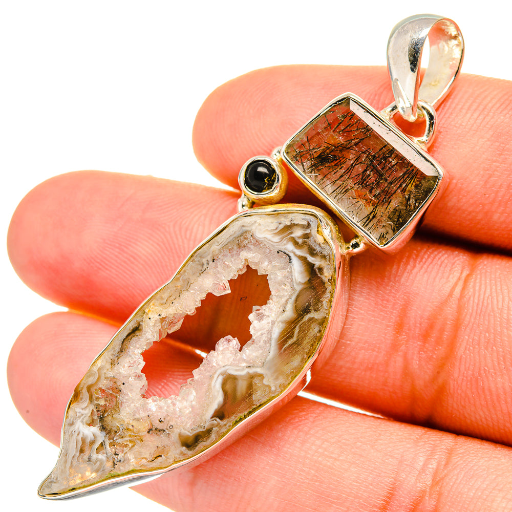 Coconut Geode Druzy Pendants handcrafted by Anasilvercos - PD6689