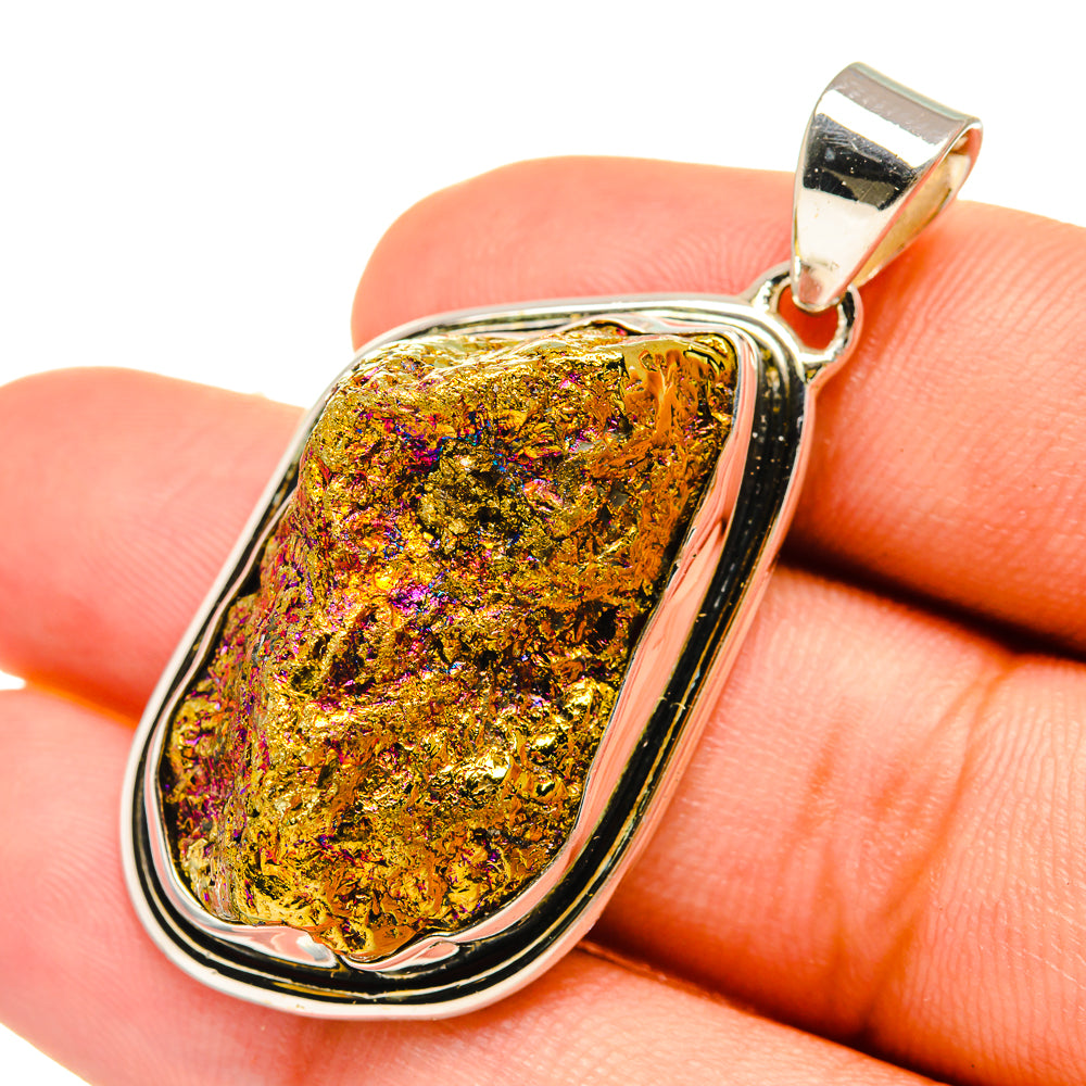Spectro Pyrite Druzy Pendants handcrafted by Anasilvercos - PD6691