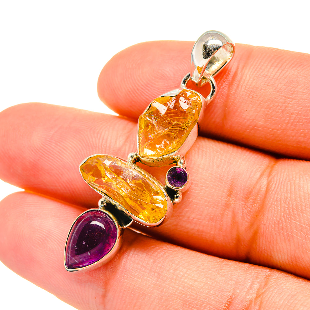 Citrine Pendants handcrafted by Anasilvercos - PD6698