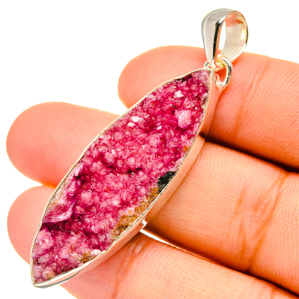 Cobalto Calcite Druzy Pendants handcrafted by Anasilvercos - PD6701