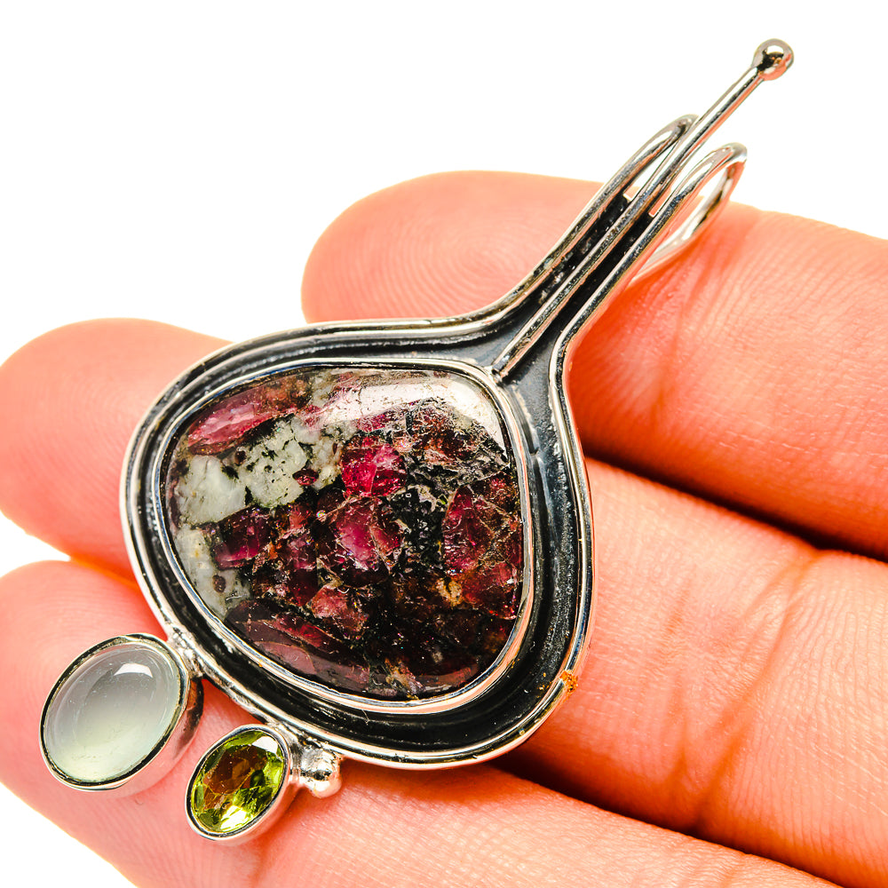 Russian Eudialyte Pendants handcrafted by Anasilvercos - PD6709