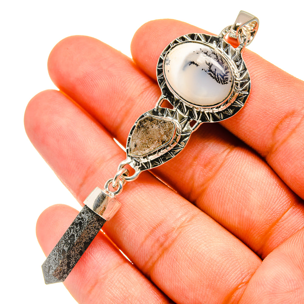 Dendritic Opal Pendants handcrafted by Anasilvercos - PD6715