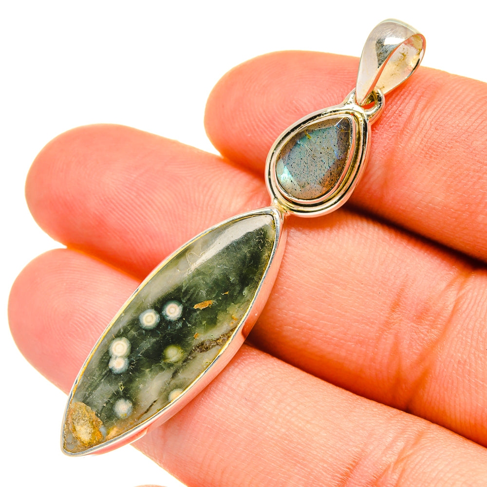 Ocean Jasper Pendants handcrafted by Anasilvercos - PD6718