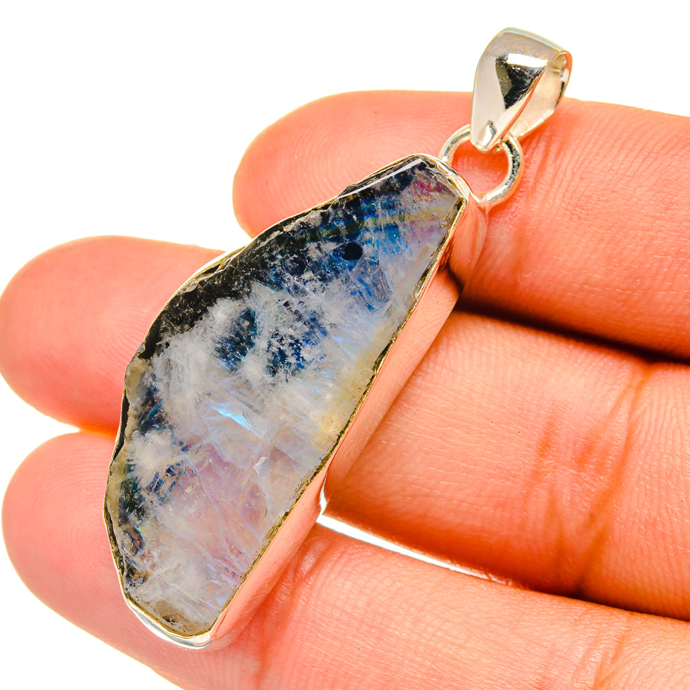 Rainbow Moonstone Pendants handcrafted by Anasilvercos - PD6720