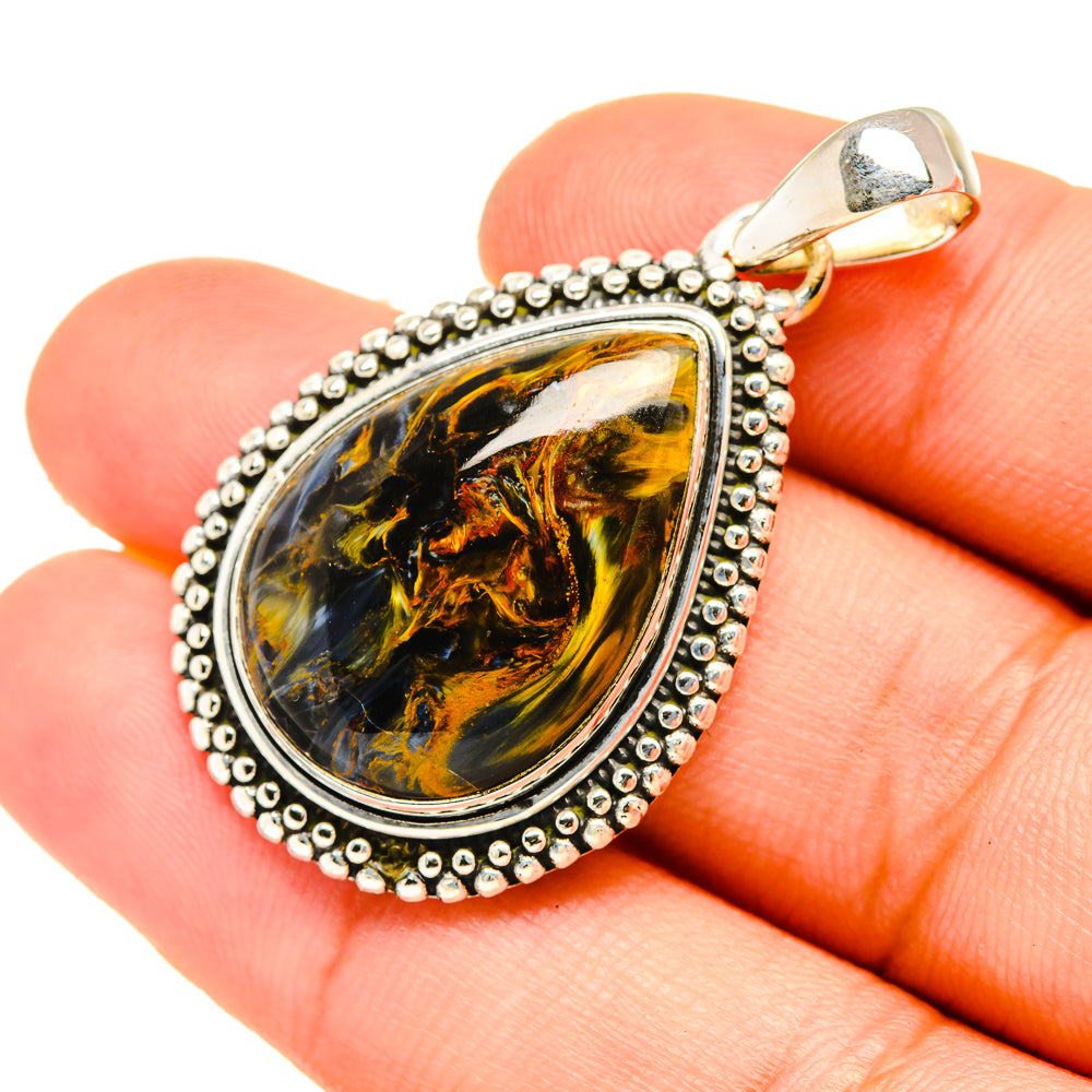 Golden Pietersite Pendants handcrafted by Anasilvercos - PD6729