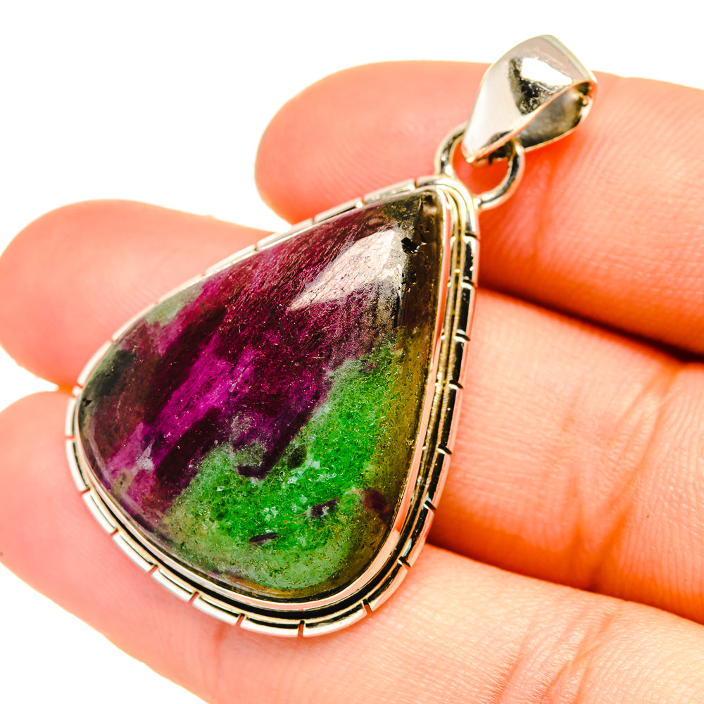 Ruby Zoisite Pendants handcrafted by Anasilvercos - PD6736