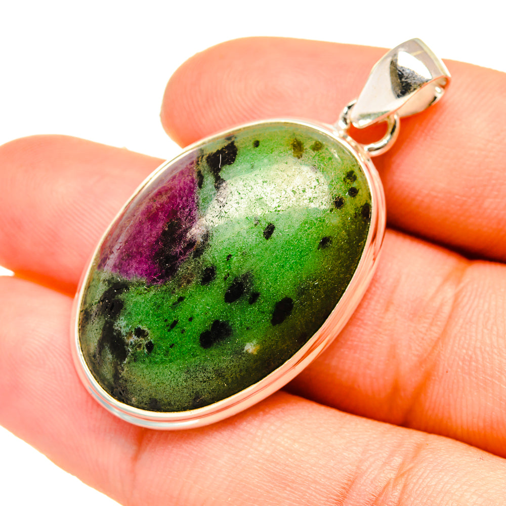 Ruby Zoisite Pendants handcrafted by Anasilvercos - PD6751