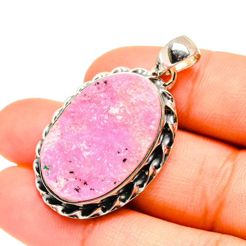 Cobalto Calcite Druzy Pendants handcrafted by Anasilvercos - PD6758