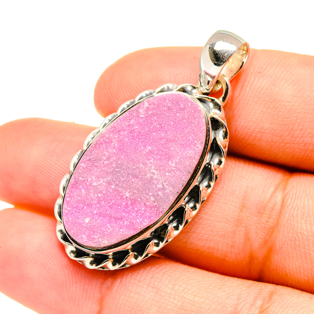 Cobalto Calcite Druzy Pendants handcrafted by Anasilvercos - PD6759