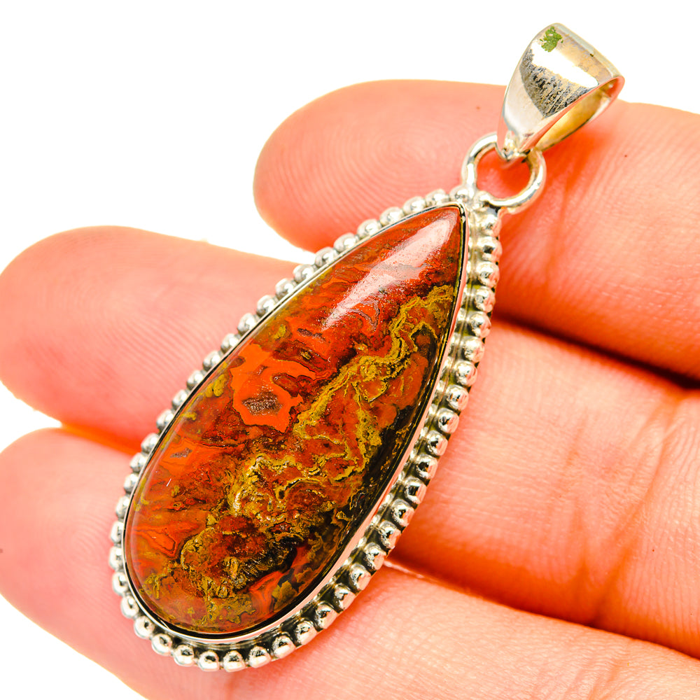 Moroccan Agate Pendants handcrafted by Anasilvercos - PD6760