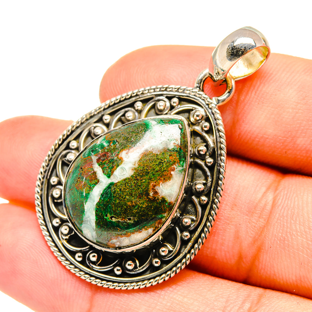 Chrysocolla Pendants handcrafted by Anasilvercos - PD6769