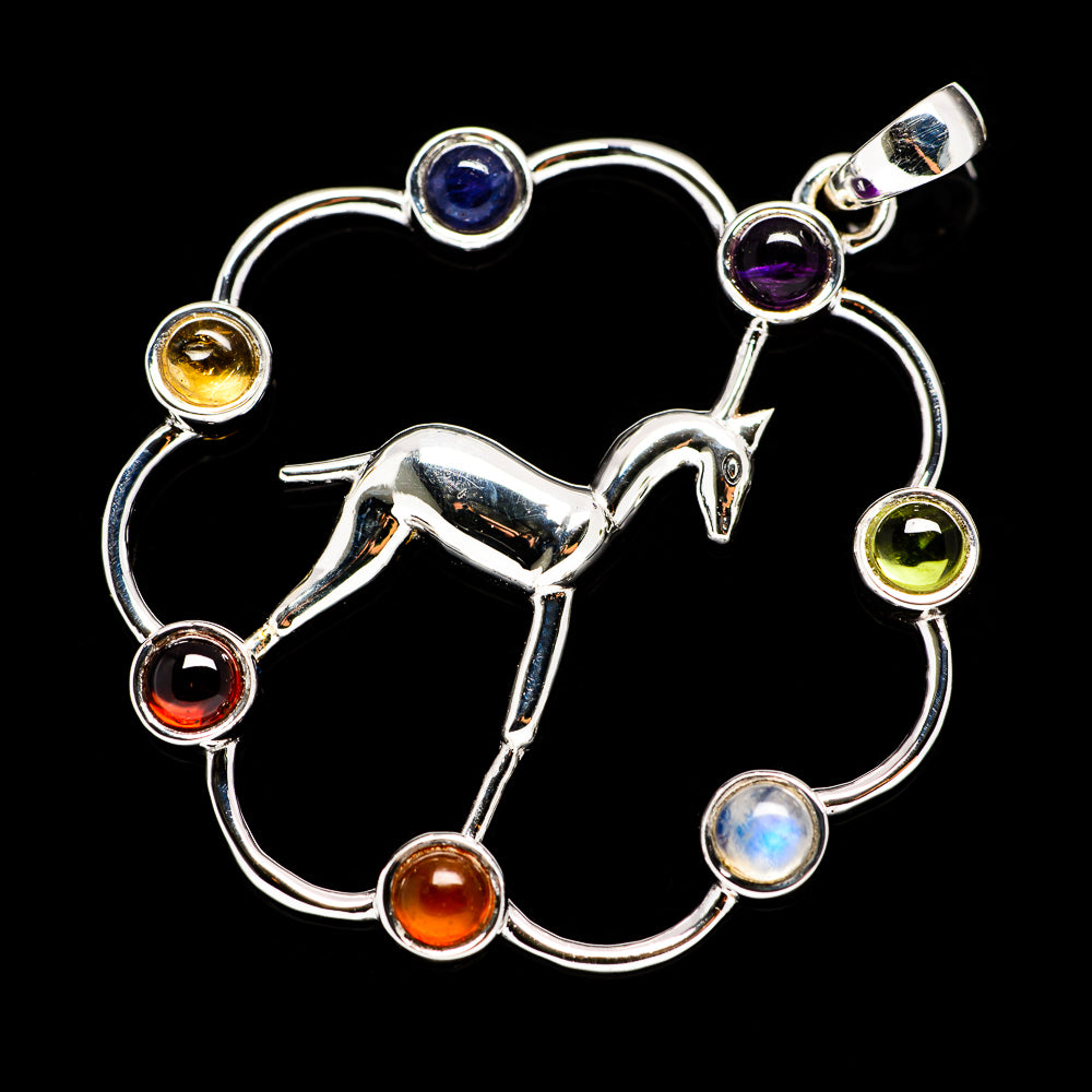 Multi-Stone Chakra Pendants handcrafted by Anasilvercos - PD678043
