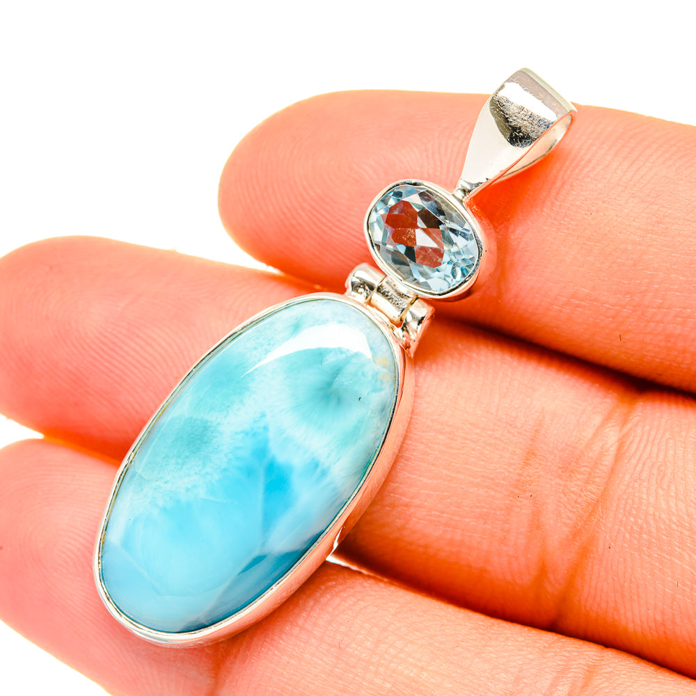 Larimar Pendants handcrafted by Anasilvercos - PD6782