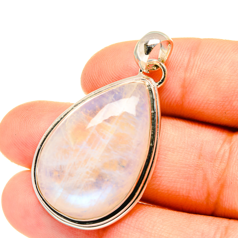 Rainbow Moonstone Pendants handcrafted by Anasilvercos - PD6793