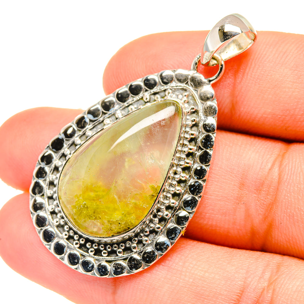 Prehnite Pendants handcrafted by Anasilvercos - PD6796