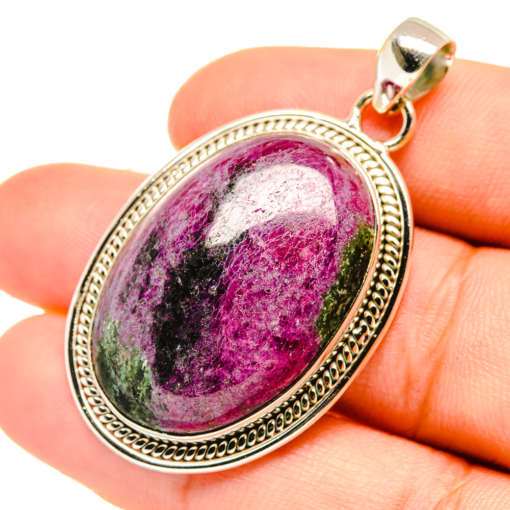 Ruby Zoisite Pendants handcrafted by Anasilvercos - PD6799