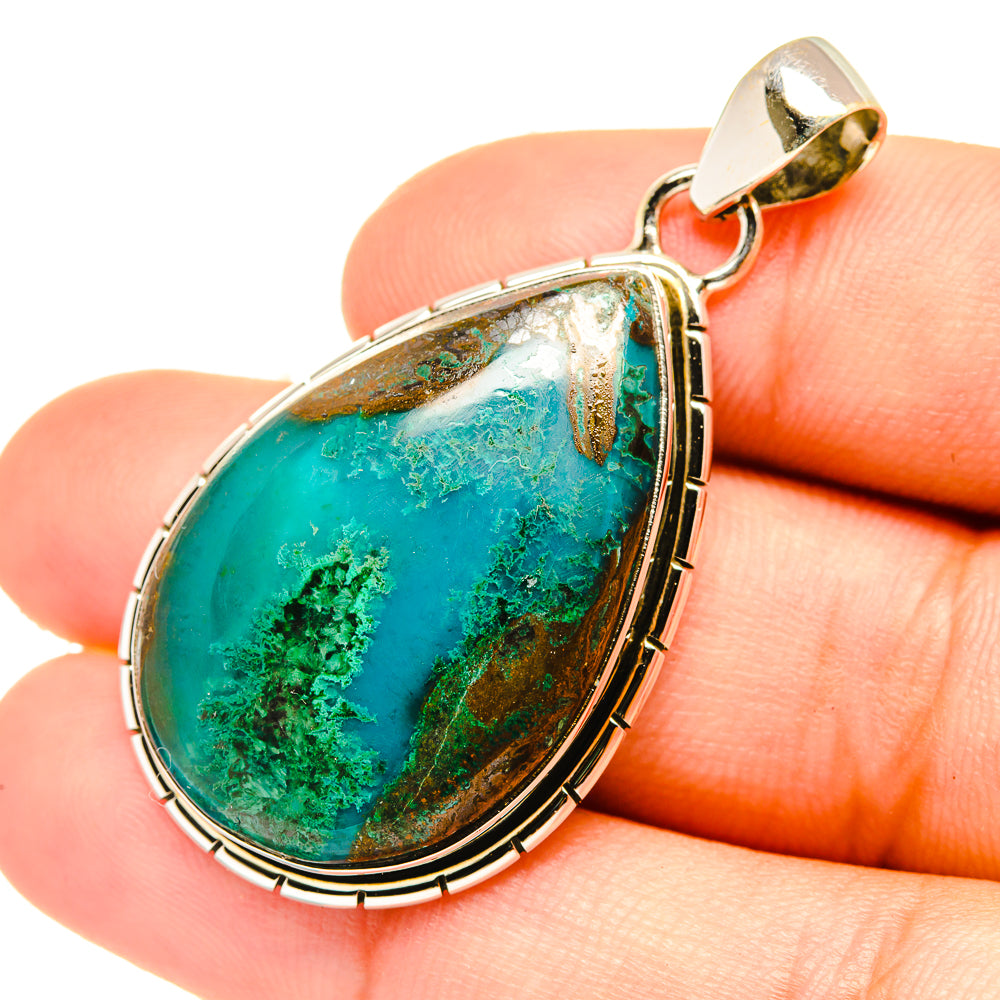 Chrysocolla Pendants handcrafted by Anasilvercos - PD6800