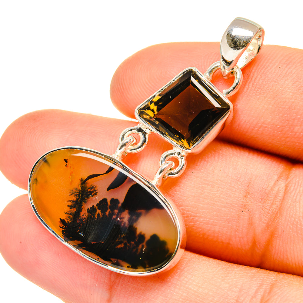 Scenic Dendritic Agate Pendants handcrafted by Anasilvercos - PD6834