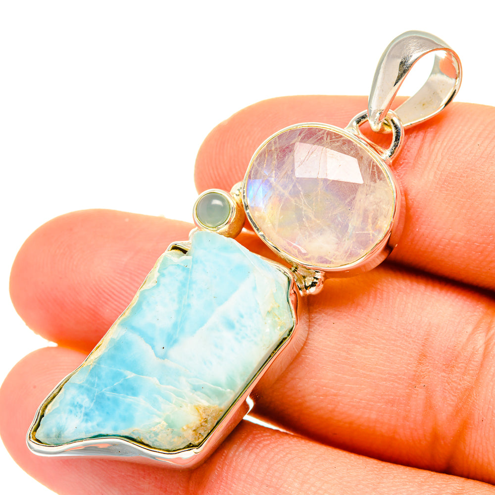 Larimar Pendants handcrafted by Anasilvercos - PD6840