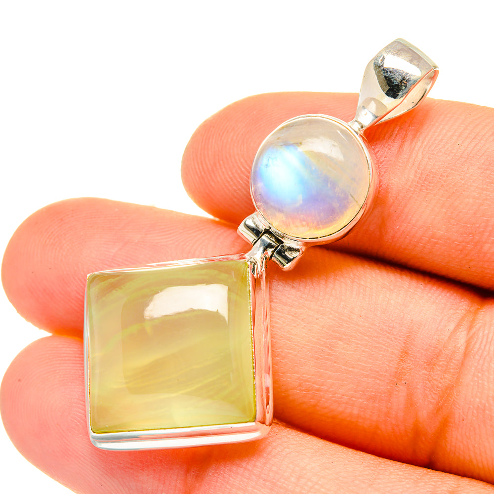 Prehnite Pendants handcrafted by Anasilvercos - PD6841
