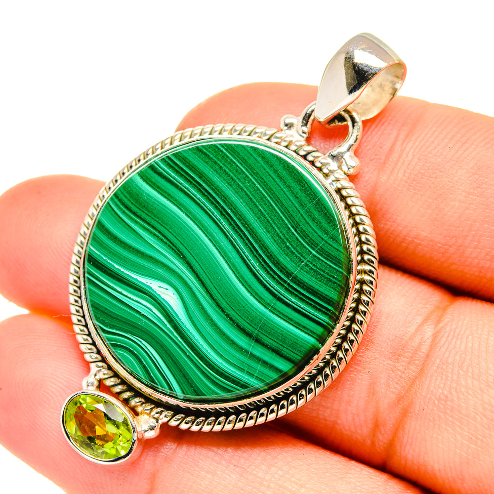 Malachite Pendants handcrafted by Anasilvercos - PD6844
