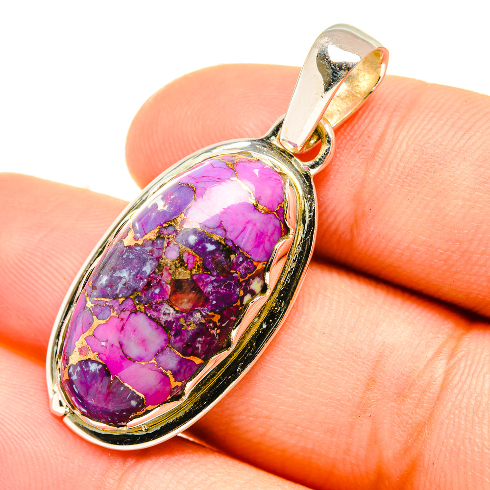 Purple Copper Composite Turquoise Pendants handcrafted by Anasilvercos - PD6849