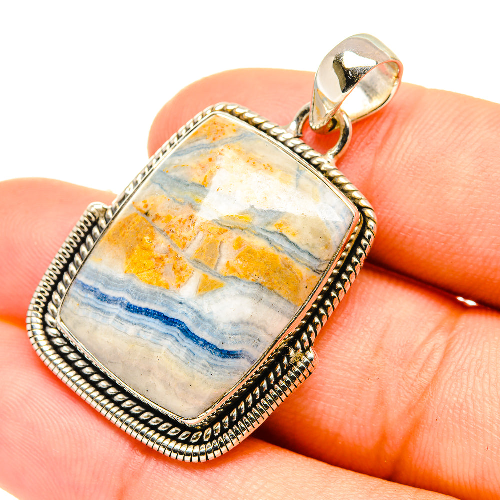 Blue Scheelite Pendants handcrafted by Anasilvercos - PD6850
