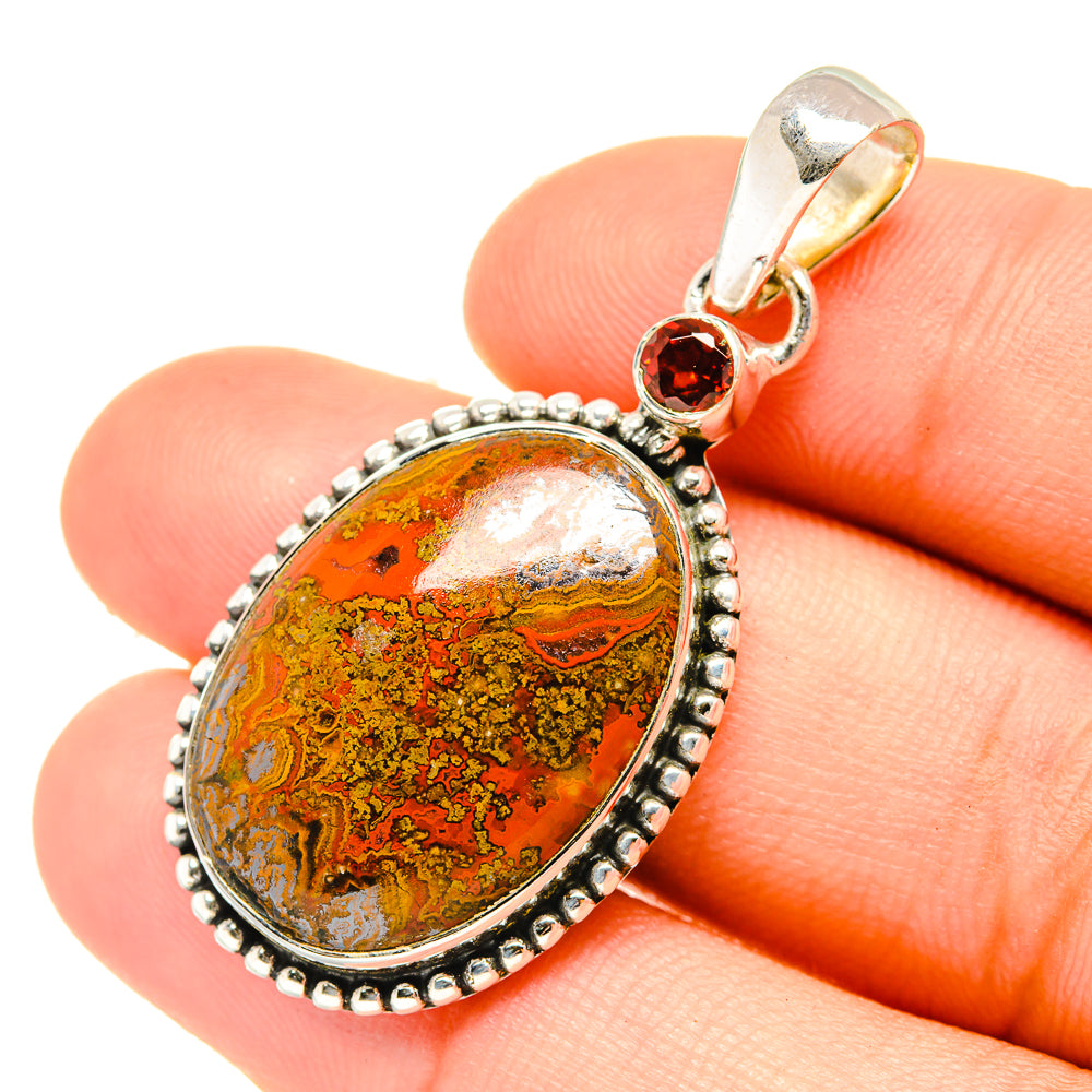 Moroccan Agate Pendants handcrafted by Anasilvercos - PD6876