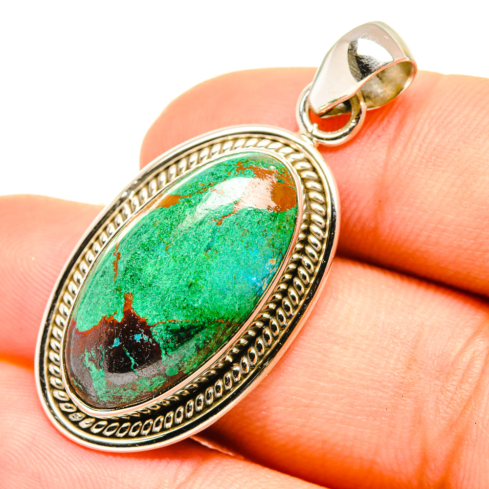 Chrysocolla Pendants handcrafted by Anasilvercos - PD6877