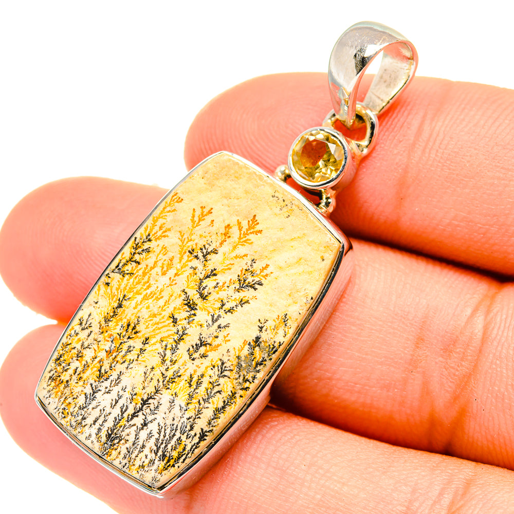 Scenic Dendritic Agate Pendants handcrafted by Anasilvercos - PD6883