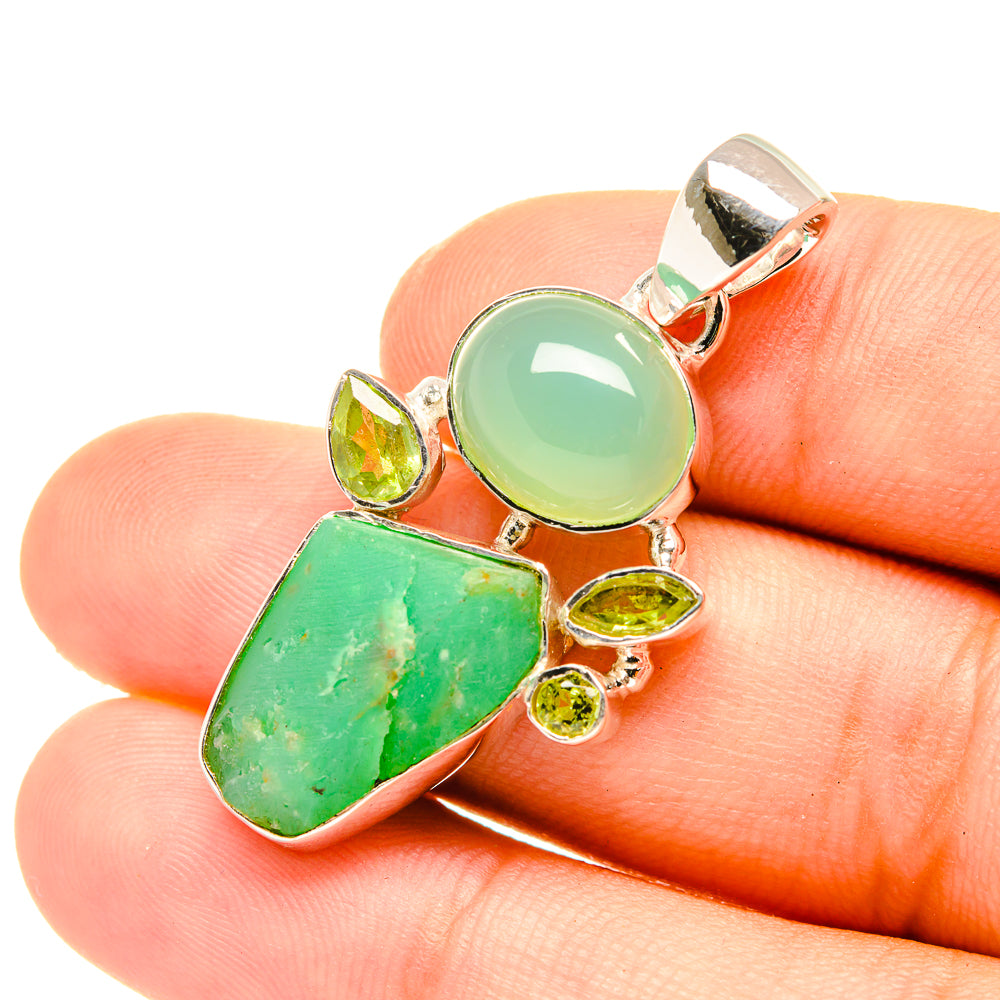 Chrysoprase Pendants handcrafted by Anasilvercos - PD6884
