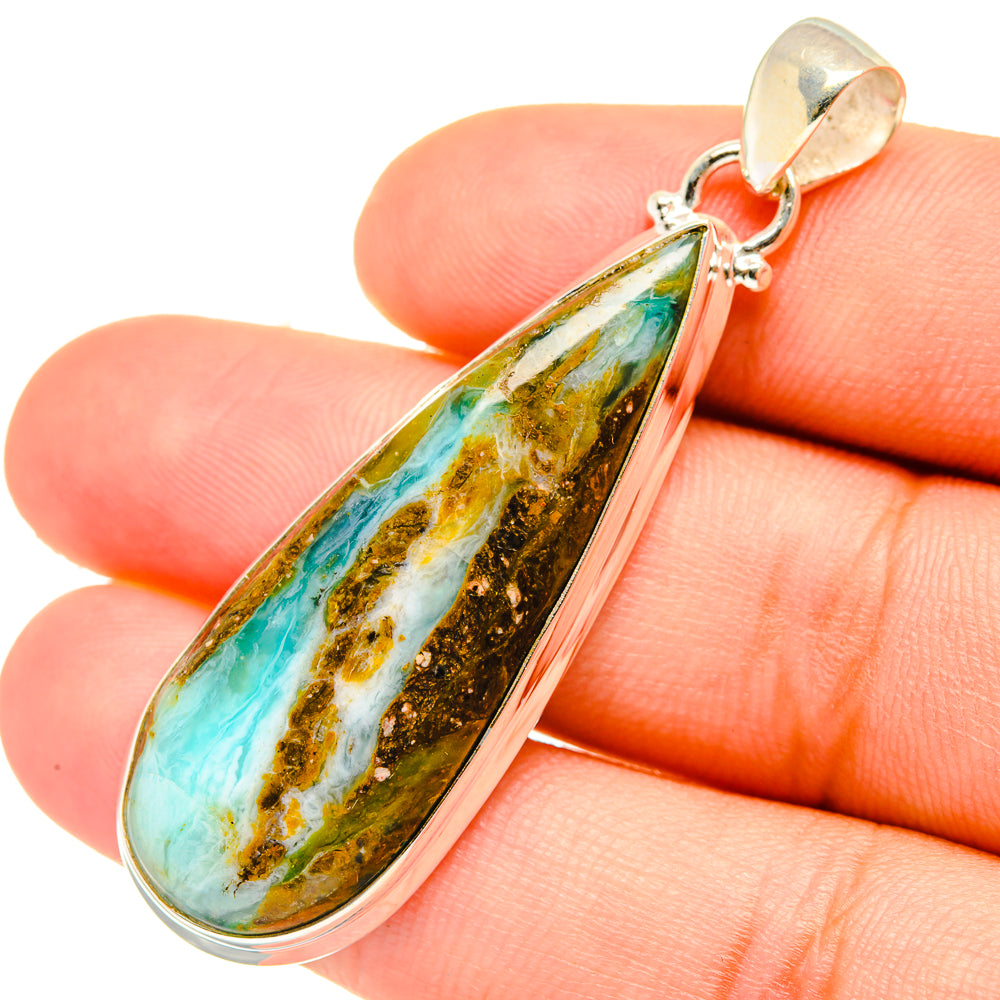 Peruvian Opal Pendants handcrafted by Anasilvercos - PD6896