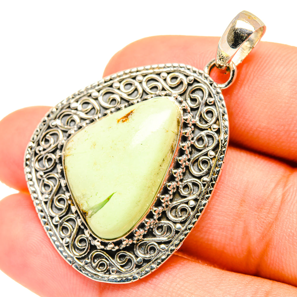 Lemon Chrysoprase Pendants handcrafted by Anasilvercos - PD6900
