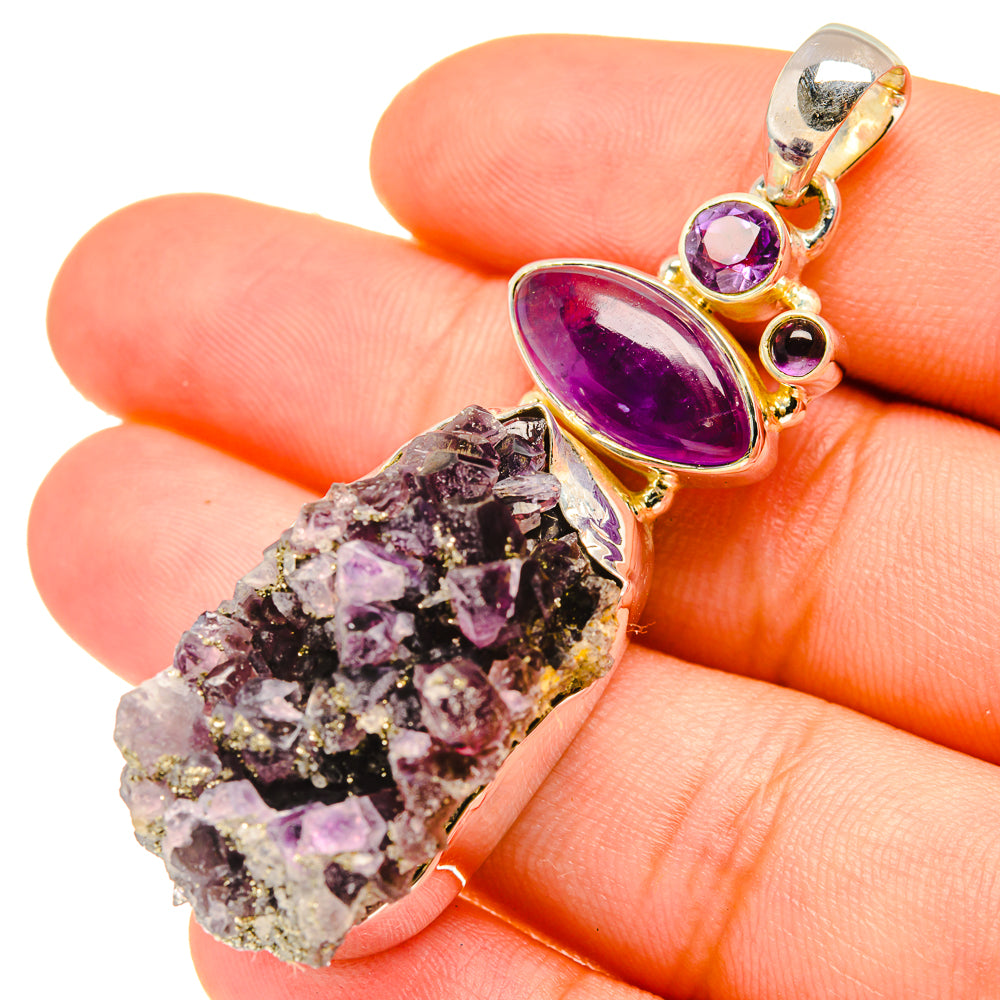 Amethyst Crystal Pendants handcrafted by Anasilvercos - PD6902