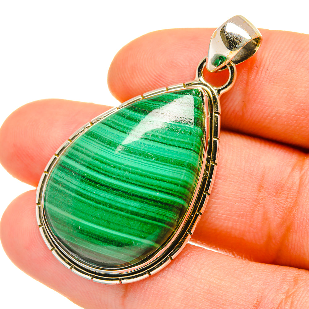 Malachite Pendants handcrafted by Anasilvercos - PD6909